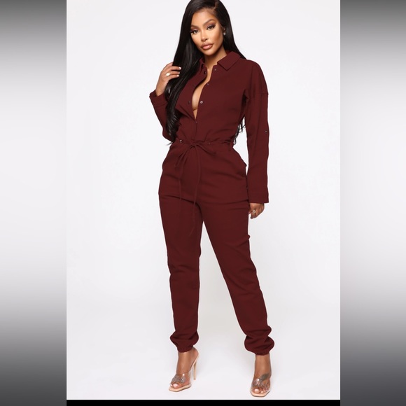 Fashion Nova Pants - 🆕Boiler Jogger Jumpsuit Sz M💟